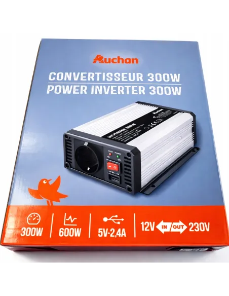 PRZETWORNICA SAMOCHODOWA12V 230V 300W 600W + USB