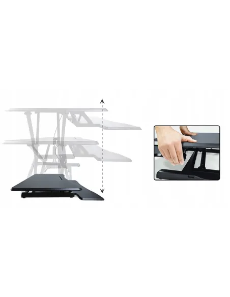 Regulowana Podstawka Podkładka Biurko Robocza Czarna na Laptopa Monitor
