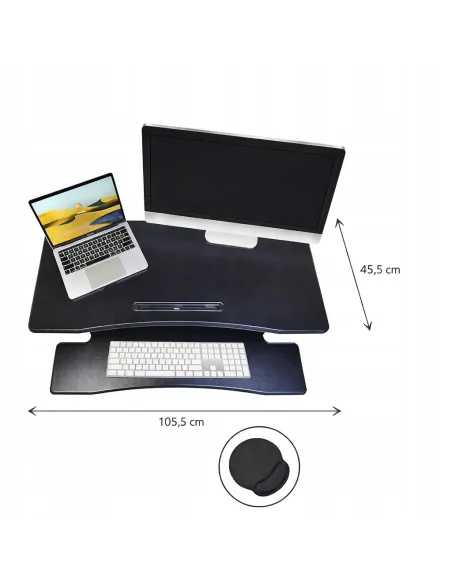 Regulowana Podstawka Podkładka Biurko Robocza Czarna na Laptopa Monitor
