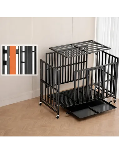 SOLIDNA KLATKA dla PSA KOTA KOJEC TRANSPORTER na KÓŁKACH 110x72x95 cm