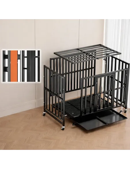 SOLIDNA KLATKA dla PSA KOTA KOJEC TRANSPORTER na KÓŁKACH 110x72x95 cm