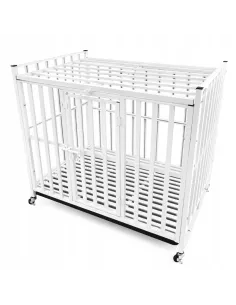 SOLIDNA KLATKA dla PSA KOTA KOJEC TRANSPORTER na KÓŁKACH 61x45x55 cm 2