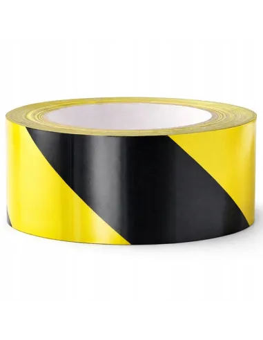 Taśma ostrzegawcza żółto czarna 5 cm x 33 m PVC samoprzylepna