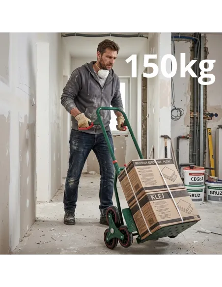 WÓZEK TRANSPORTOWY SCHODOWY 6-KOŁOWY MAGAZYNOWY PLATFORMOWY SKŁADANY