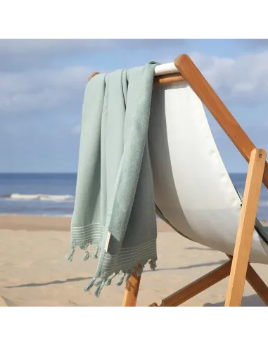 DWUSTRONNY ręcznik HAMMAM Hamam 200x200cm WALRA Mint do sauny na plażę