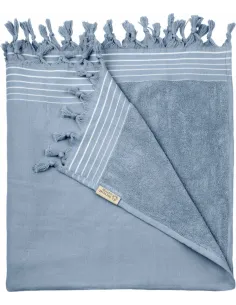 DWUSTRONNY XXL ręcznik HAMMAM Hamam 200x200cm WALRA Blue do sauny na plażę