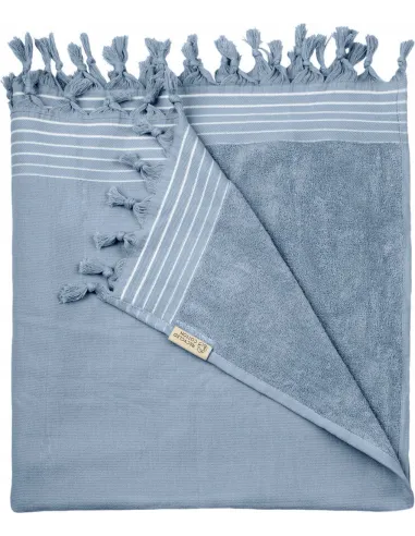 DWUSTRONNY XXL ręcznik HAMMAM Hamam 200x200cm WALRA Blue do sauny na plażę