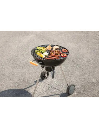 XXL GRILL Węglowy z POPIELNIKIEM na Kółkach BBQ Naterial 57cm