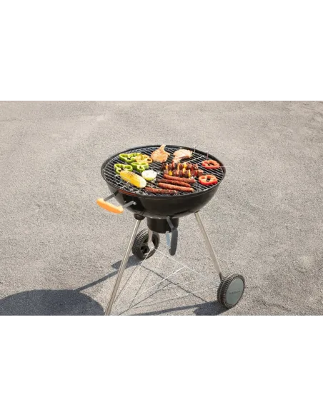 XXL GRILL Węglowy z POPIELNIKIEM na Kółkach BBQ Naterial 57cm