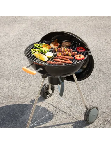 XXL GRILL Węglowy z POPIELNIKIEM na Kółkach BBQ Naterial 57cm