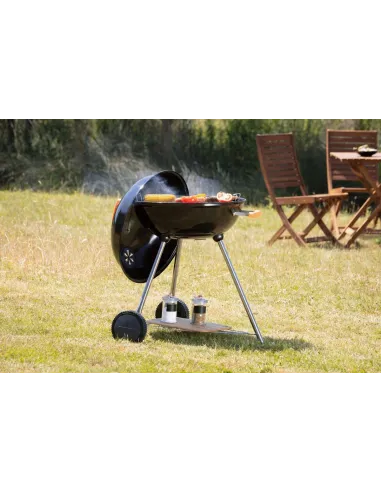 XXL GRILL Węglowy z POPIELNIKIEM na Kółkach BBQ Naterial 57cm