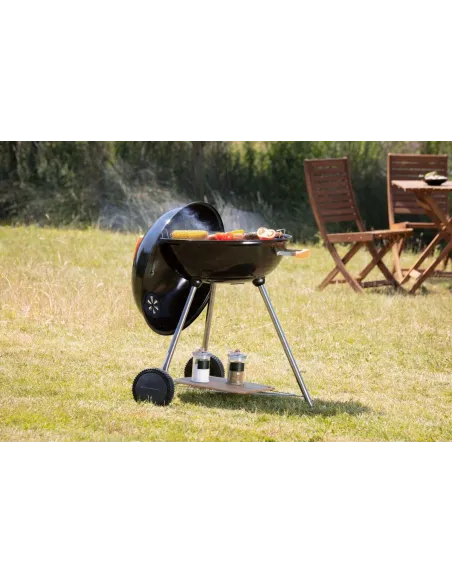 XXL GRILL Węglowy z POPIELNIKIEM na Kółkach BBQ Naterial 57cm