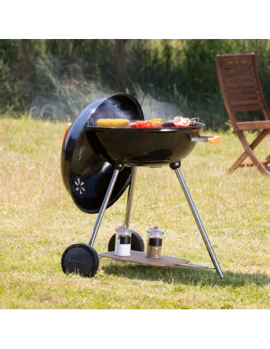 XXL GRILL Węglowy z POPIELNIKIEM na Kółkach BBQ Naterial 57cm