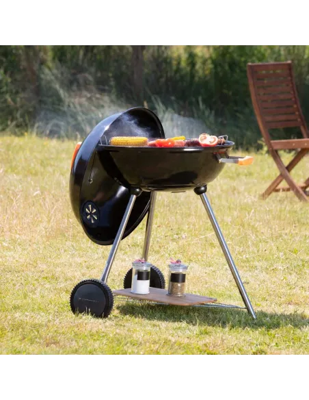 XXL GRILL Węglowy z POPIELNIKIEM na Kółkach BBQ Naterial 57cm