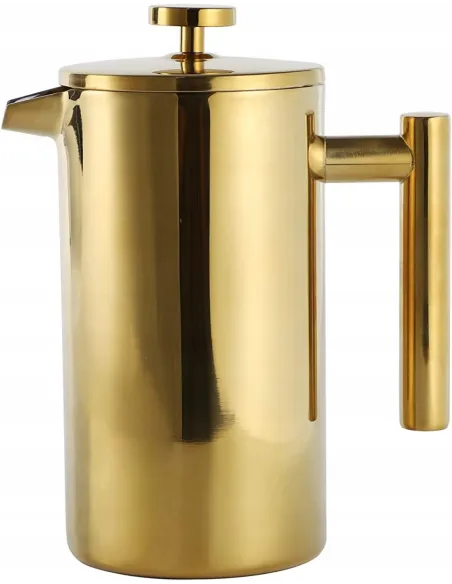 Złoty ZAPARZACZ DO KAWY HERBATY French Press jak termos 1L PRO