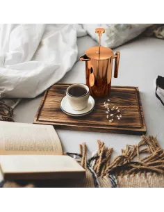 Miedziany ZAPARZACZ DO KAWY HERBATY French Press jak termos 1L PRO 2