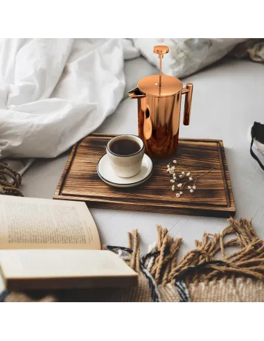 Miedziany ZAPARZACZ DO KAWY HERBATY French Press jak termos 1L PRO