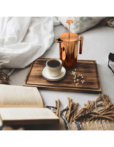 Miedziany ZAPARZACZ DO KAWY HERBATY French Press jak termos 1L PRO